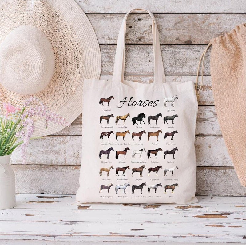 TOBGBE Horse Travel Bag - Inspirational Floral Equestrian Gift for Women (Many Horses) - Image 4