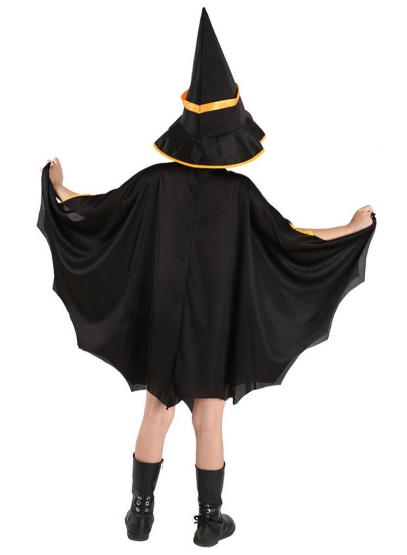 Witch Cloak Robe Cosplay Costume Complete Set With Hat For Party Masquerade Suitable For Height 90cm - 150cm - Image 4