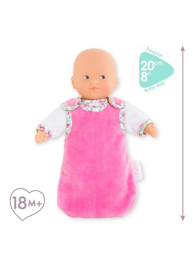 Corolle Corolle Mini Calin Good Night Blossom Garden - 8" Soft Baby Doll and Outfit Set Includes Pajamas and Bag Sleeper, Vanilla-Scented, for Kids 18 Months and up  - Image 4