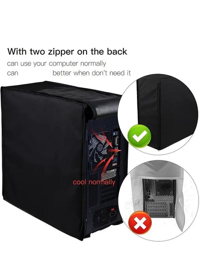 Durable Breathable Black Oxford Cloth Computer Case Cover 19.69 x 8.27 x 18.11 Inches - Image 5