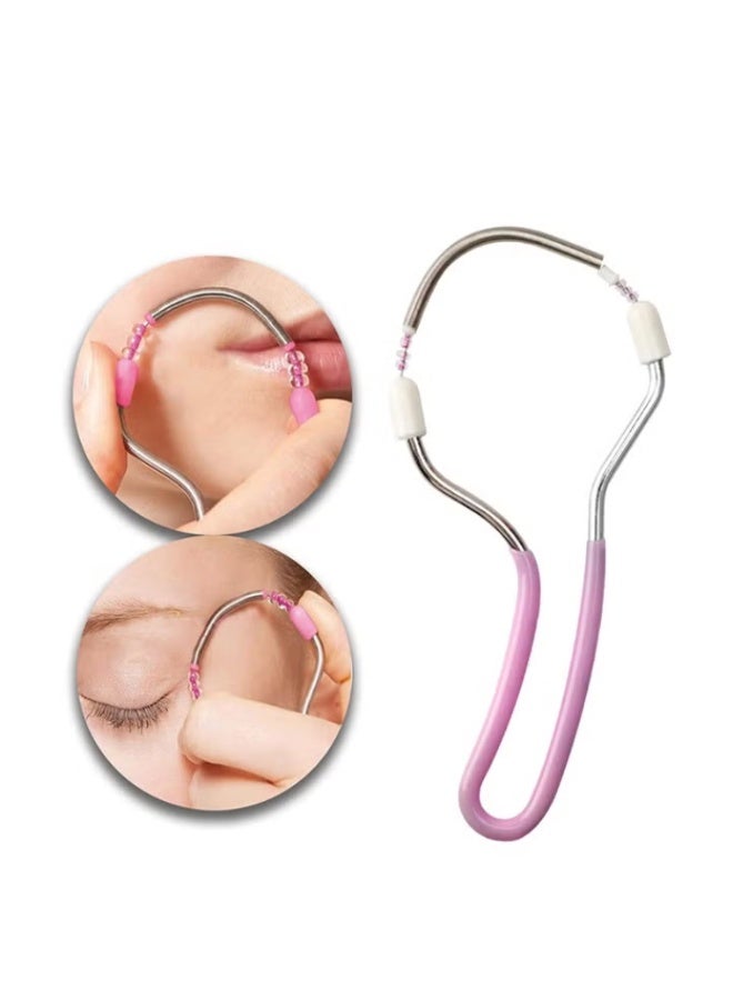 1 جهاز كمبيوتر شخصي إزالة الشعر الوجه للنساء ، أداة إزالة الشعر المحمولة ، إزالة الشعر غير المرغوب فيه على الشفة العليا ، الذقن ، الوجه أو الرقبة ، بلا ألم ومحمولة إزالة الشعر بالأسطوانة الربيعية - Image 1