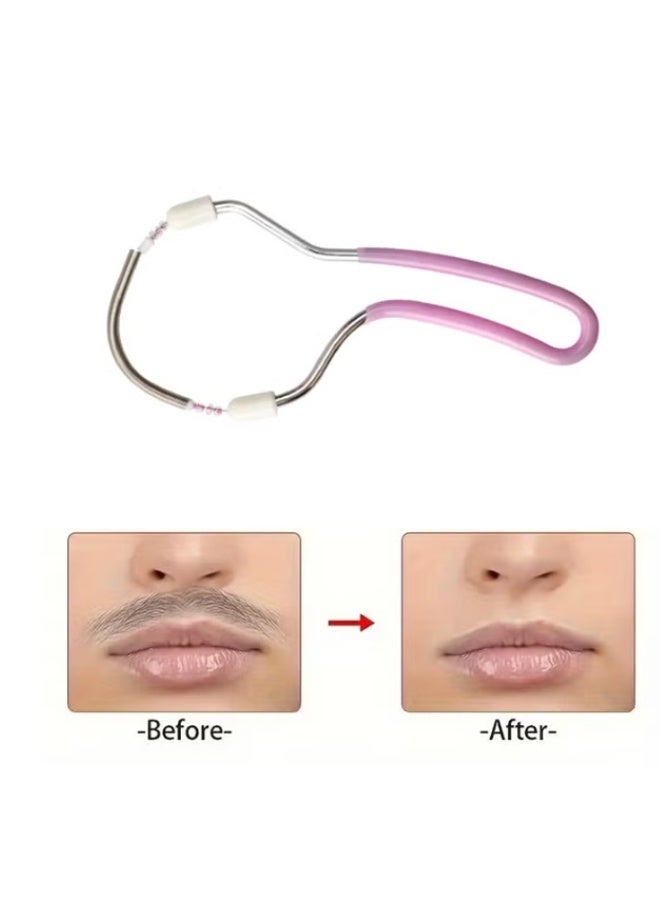 1 جهاز كمبيوتر شخصي إزالة الشعر الوجه للنساء ، أداة إزالة الشعر المحمولة ، إزالة الشعر غير المرغوب فيه على الشفة العليا ، الذقن ، الوجه أو الرقبة ، بلا ألم ومحمولة إزالة الشعر بالأسطوانة الربيعية - Image 5