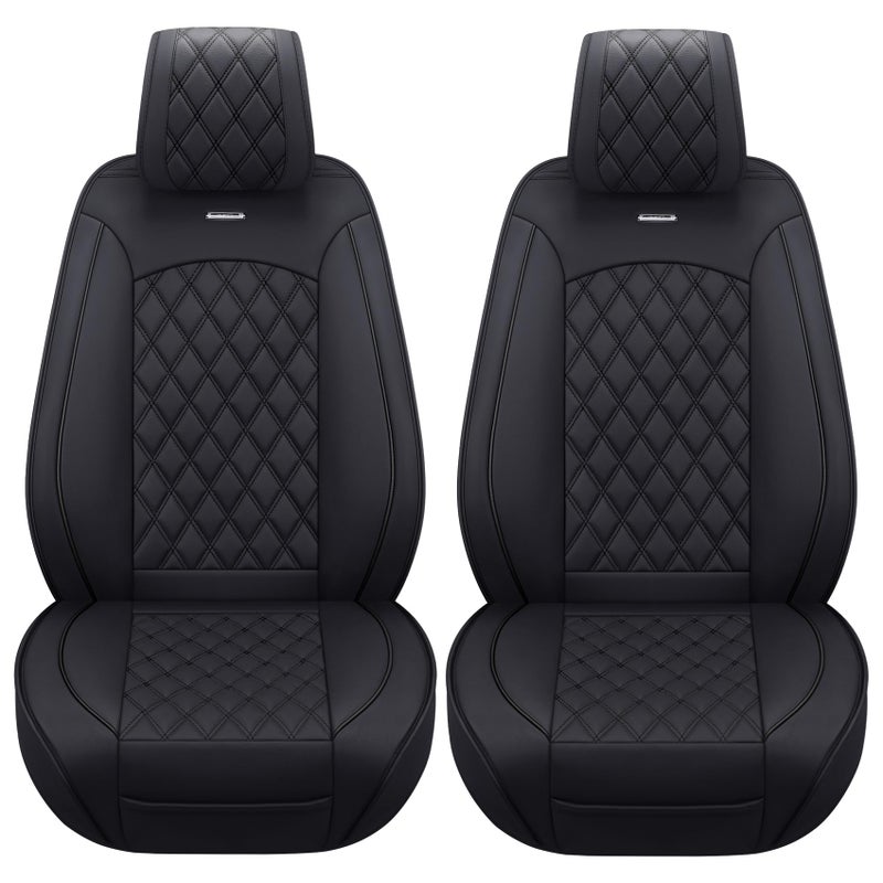 Aierxuan Car Seat Covers Front Set with Waterproof Leather Automotive Vehicle Cushion Cover for Cars SUV Pickup Truck Fit for 2009 to 2025 Ford F150 Carhartt and 2017 to 2025 F250 F350 F450