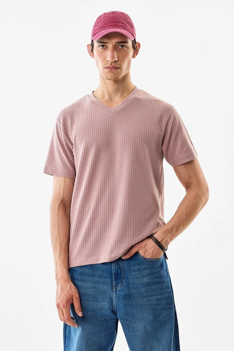 SNITCH V Neck Stretch Regular Fit T-Shirt