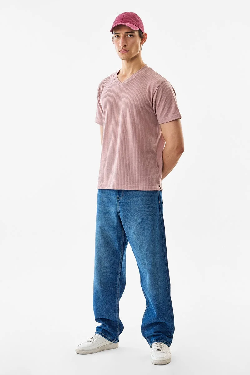 SNITCH V Neck Stretch Regular Fit T-Shirt