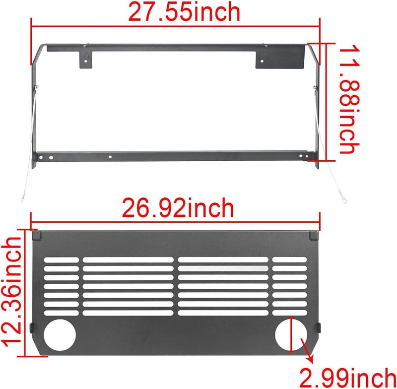 Hooke Road Tailgate Table Foldable Cargo Shelf for Jeep JL Wrangler 2018 2019 2020 2021 2022 2023 2024 2025 - Image 2