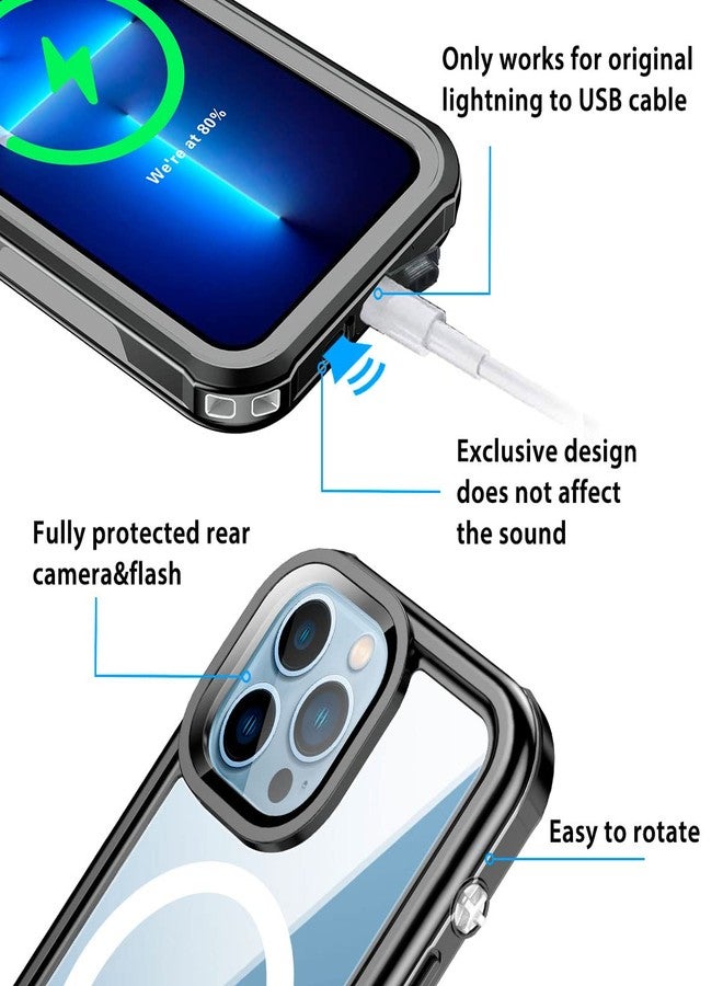 ايه اي كيس جراب AICase المقاوم للماء لهاتف iPhone 13 Pro Max (6.7 بوصة) مع دعم MagSafe، مقاوم للثلج والغبار والصدمات، حاصل على شهادة IP68 لحماية كاملة للجسم، غطاء محكم الإغلاق تمامًا تحت الماء لهاتف iPhone 13 Pro Max - Image 5