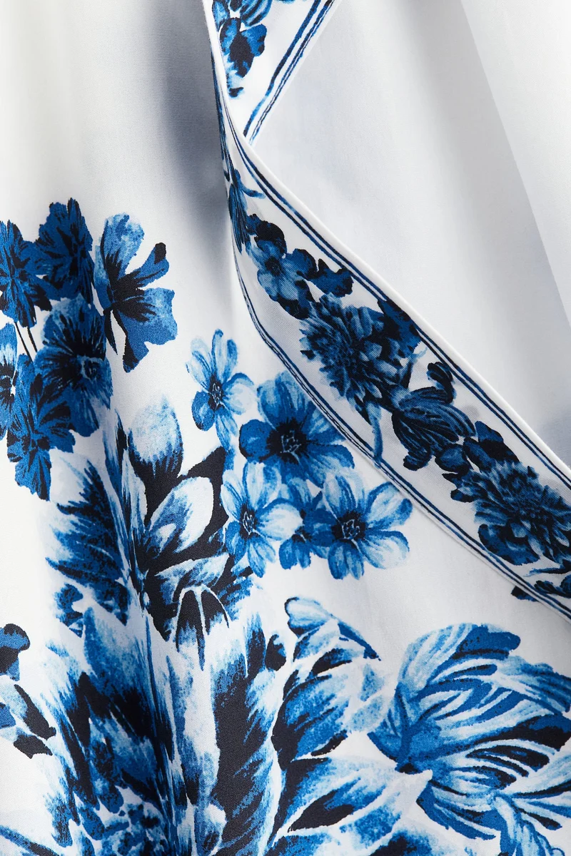 H&M Tie-detail poplin skirt