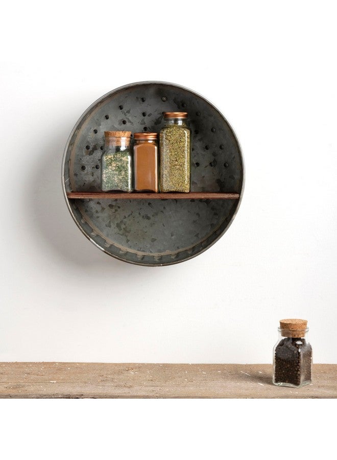 Primitives by Kathy Primitives by Kathy 38024 Distressed Wall Shelf, Metal and Wood - Image 1