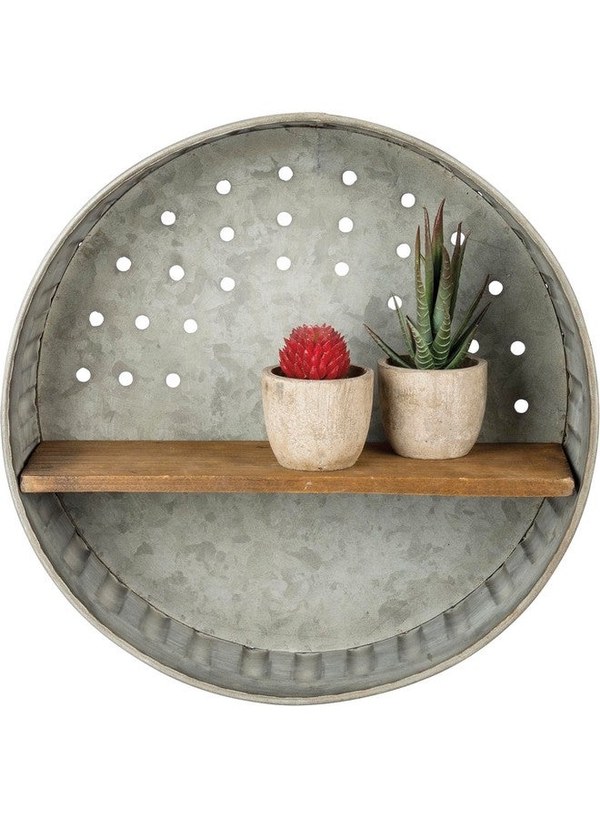 Primitives by Kathy Primitives by Kathy 38024 Distressed Wall Shelf, Metal and Wood - Image 2
