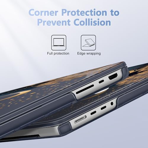 May Chen Case for M4 MacBook Pro 16 inch A3403 Max A3186, M3 A2991 M2 A2780 M1 A2485 Pro Max 2024 2023 2022 2021 Release, Plastic Hard Shell Case with Screen Pretector&Keyboard Cover, Starry Mountain - Image 3