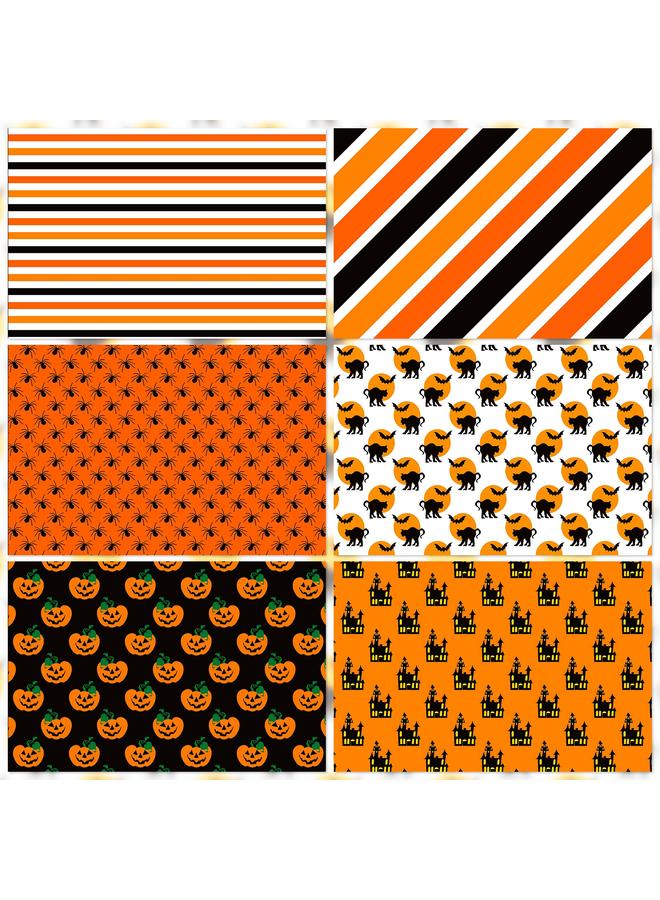 Bluejw 12 Sheets/pack Halloween Ghost Pumpkin Skull Decoration Paper Diy Hand Account Card Background Material Paper  - Image 5