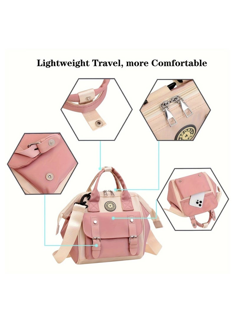 Arabest Baby Girl Boy Small Diaper Bag - Waterproof Crossbody Diaper Bag Tote With Insulated Pockets, Mini Smart Diaper Bag Organizing Pouches for Outdoor, Ideal Gift for Baby Showers (Black)  - Image 2