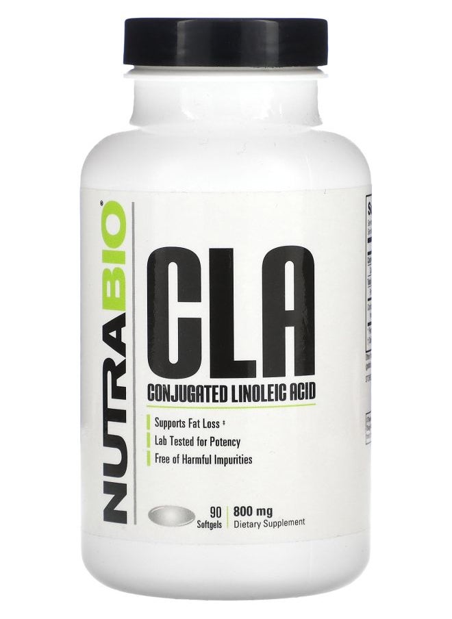 NutraBio CLA 800 mg  90 Softgels 