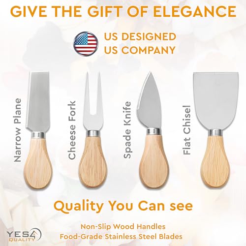 YES4QUALITY Slate Cheese Board Set w/Easy Carry Handles (14” x 10”, Black) Natural Stone Slate Tray for Appetizer Serving; Full Deluxe Cheeseboard Platter w/ 3 Knives, 1 Fork & 2 Soapstone Chalks by Yes4Quality - Image 3