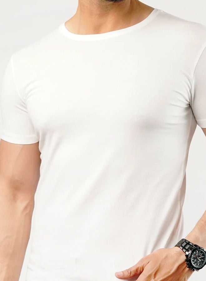 MENDEEZ UNDERSHIRT COTTON LYCRA - (WHITE) - Image 2