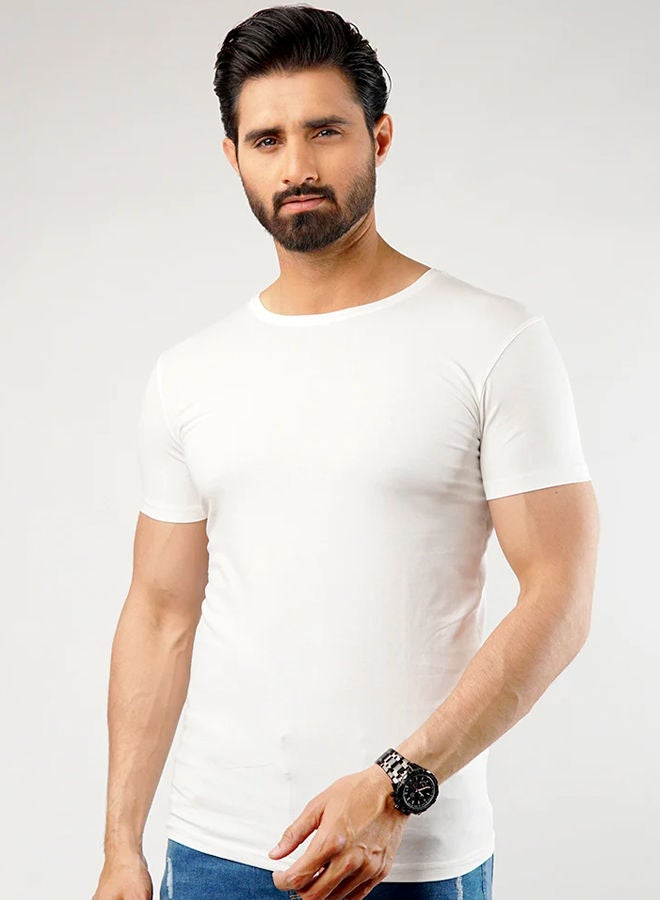 MENDEEZ UNDERSHIRT COTTON LYCRA - (WHITE) - Image 1