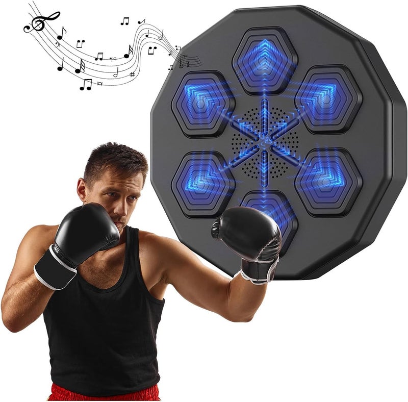 Abhsant Electronic Music Boxing Machine, Boxing Training Punching Equipment, Wall Mounted Boxing Machine, Smart Boxing Target for Home 6 Lights & Bluetooth Sensor for Adults/Home (AB-09) - Image 1