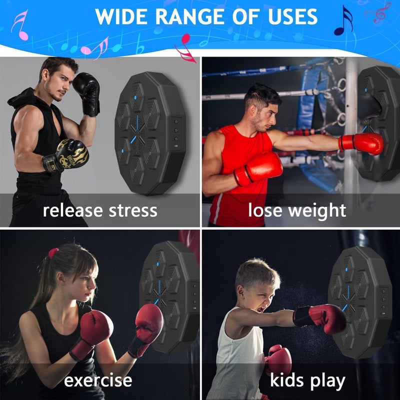 Abhsant Electronic Music Boxing Machine, Boxing Training Punching Equipment, Wall Mounted Boxing Machine, Smart Boxing Target for Home 6 Lights & Bluetooth Sensor for Adults/Home (AB-09) - Image 3