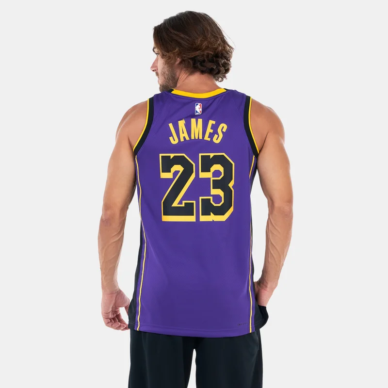 Jordan Purple Men's NBA Los Angeles Lakers Statement Edition Swingman Basketball Jersey for Men | Best Price UAE