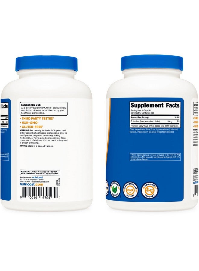 نيوتريكوست سترات البوتاسيوم 99 ملغ، 500 كبسولة - Image 4