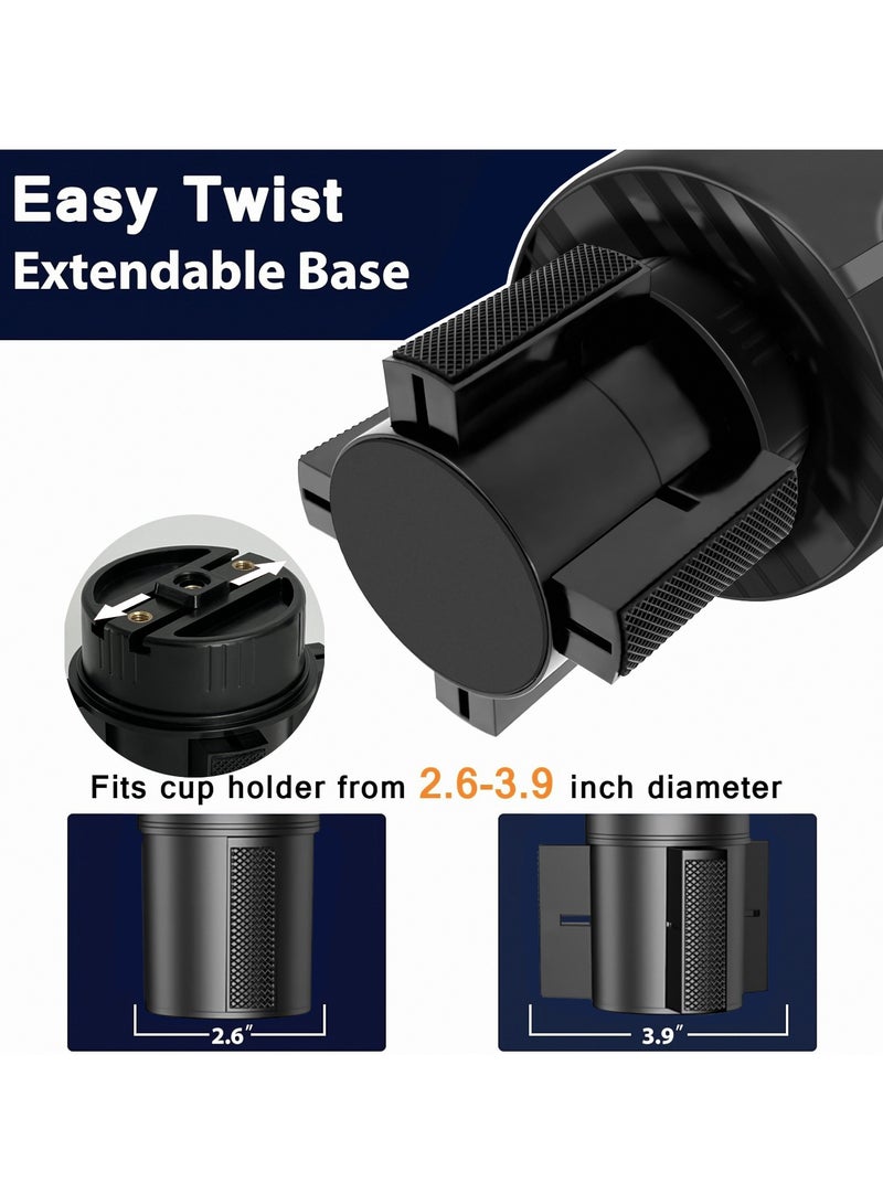 general Multi-Functional 2-in-1 Car Cup Holder - Phone Mount & Drink Holder for Vehicles - Adjustable Center Console Cup Holder - Image 2