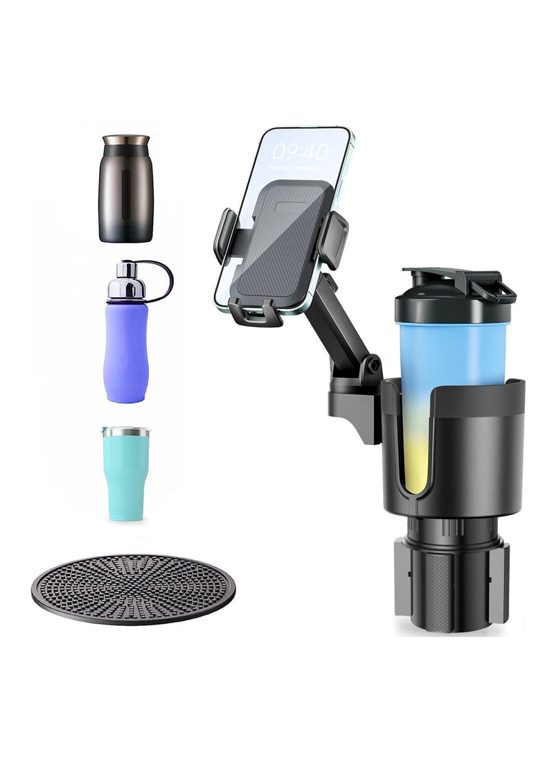 general Multi-Functional 2-in-1 Car Cup Holder - Phone Mount & Drink Holder for Vehicles - Adjustable Center Console Cup Holder - Image 1