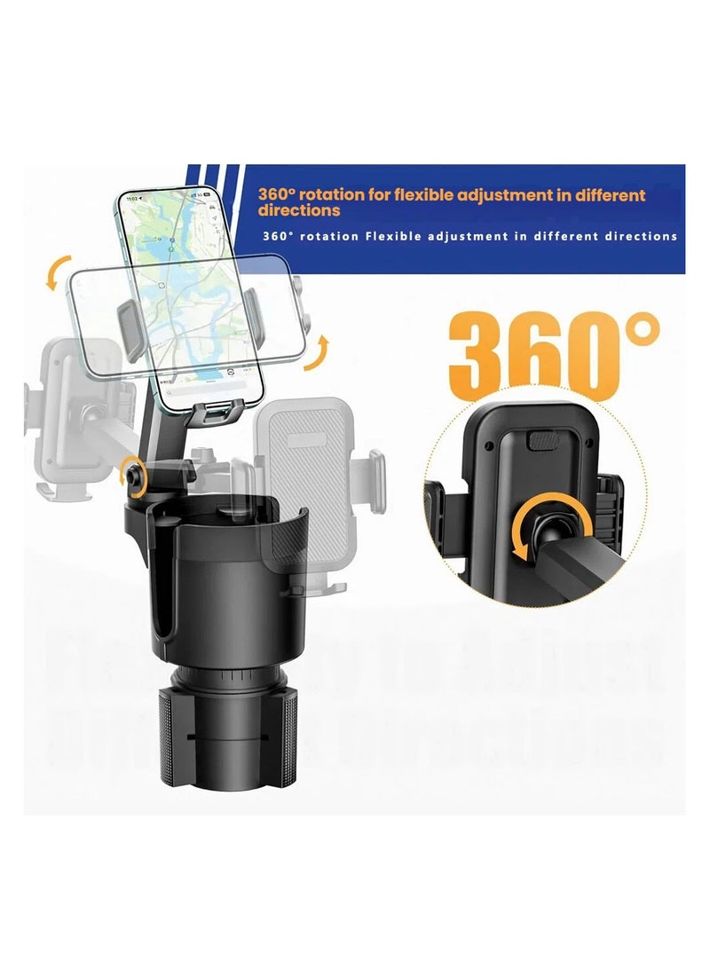 general Multi-Functional 2-in-1 Car Cup Holder - Phone Mount & Drink Holder for Vehicles - Adjustable Center Console Cup Holder - Image 3