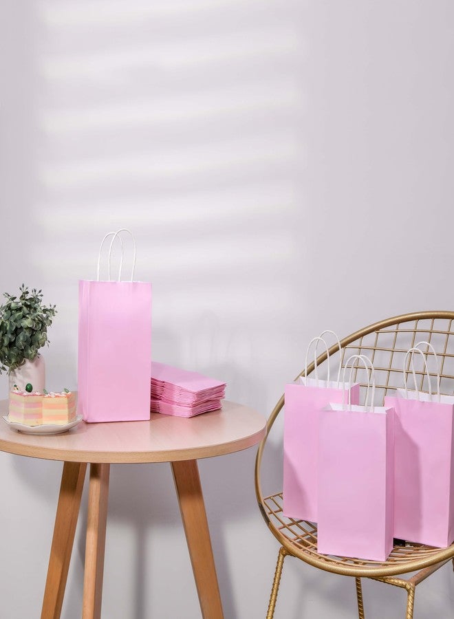 SUNCOLOR 12-Pack Pink Gift Bags with Handles - 8" Recyclable Small Paper Goodie Bags for Party Favors, Birthdays, Baby Showers, Princess Parties & Weddings - Image 5