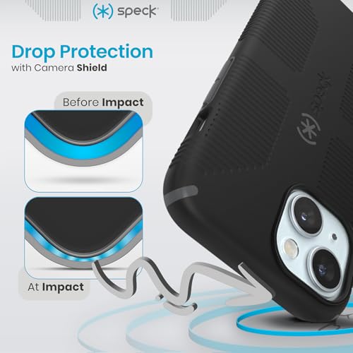 Speck MagSafe Case for iPhone 15 Plus - Drop & Camera Protection, Soft-Touch Secure Grip, Wireless Charging Compatible, 6.7 Inch - iPhone 14 Plus Compatible - Grip Black - Image 3