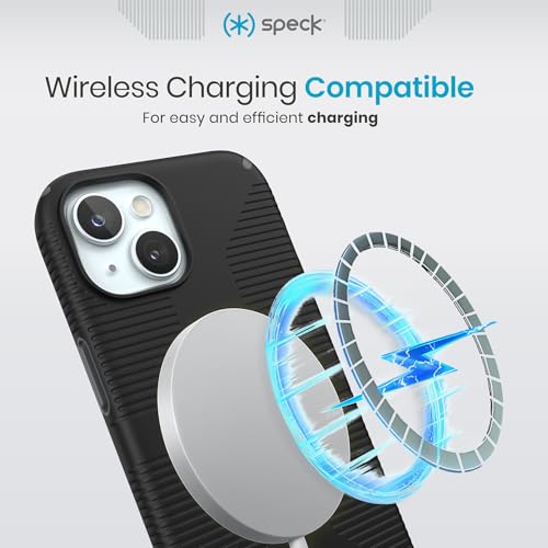 Speck MagSafe Case for iPhone 15 Plus - Drop & Camera Protection, Soft-Touch Secure Grip, Wireless Charging Compatible, 6.7 Inch - iPhone 14 Plus Compatible - Grip Black - Image 5