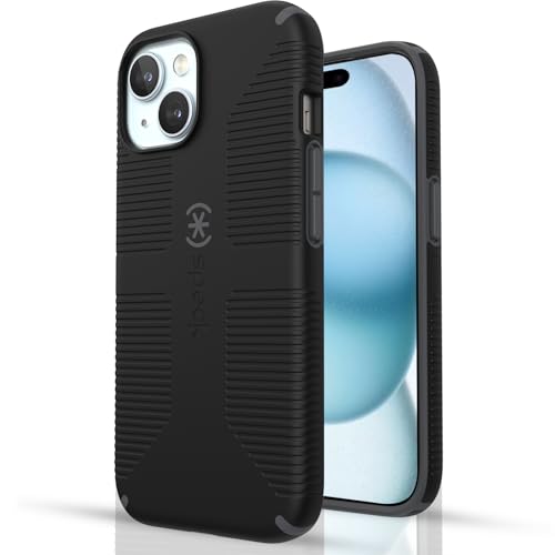 Speck MagSafe Case for iPhone 15 Plus - Drop & Camera Protection, Soft-Touch Secure Grip, Wireless Charging Compatible, 6.7 Inch - iPhone 14 Plus Compatible - Grip Black - Image 1