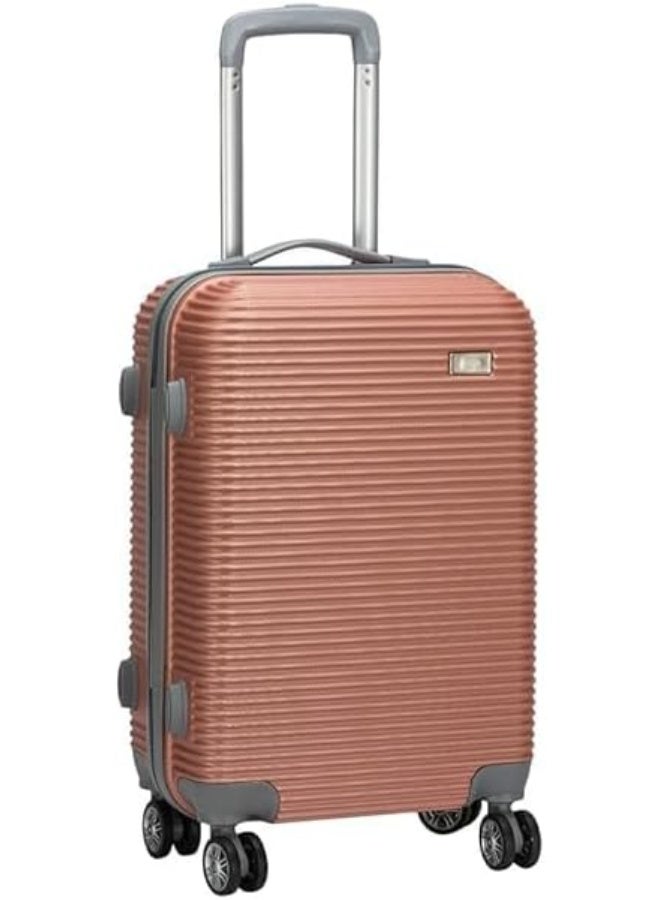 Hard Shell Carry-On Suitcase 20 Inch with TSA Lock, Expandable Design, Dual Zipper and Silent 360° Spinner Wheels, Durable ABS Travel Luggage