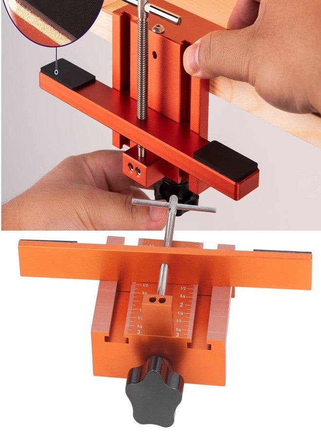 Luocute Cabinet Door Mounting Jig, Cabinet Hardware Jig Tool with Upgraded Support Arm and Clamp, Aluminum Alloy Clear Scale Door Mounting Position for Installation - Image 5