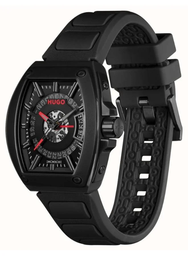 HUGO Analogue Multifunction Quartz Watch with Silicone Strap