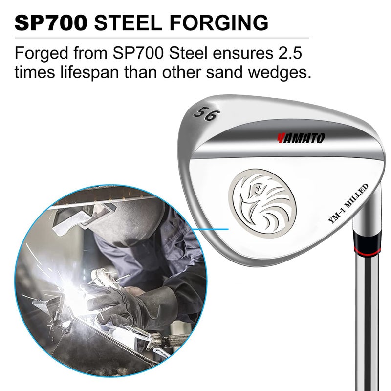 Yamato Golf Wedge Set or Individual Golf Wedges 50/52/54/56/58/60 Golf Gap Wedge Sets Sand Wedge|Lob Wedge Golf Clubs for Men & Women Milled Face for High Spin - Image 4