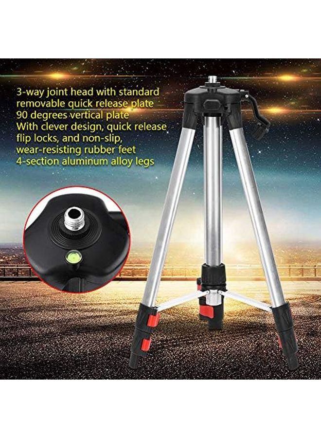 12M حامل ثلاثي القوائم أداة قياس تلقائية التسوية الذاتية 4 أقسام أرجل من سبائك الألومنيوم مع دعامة أقفال إطلاق سريع - Image 4