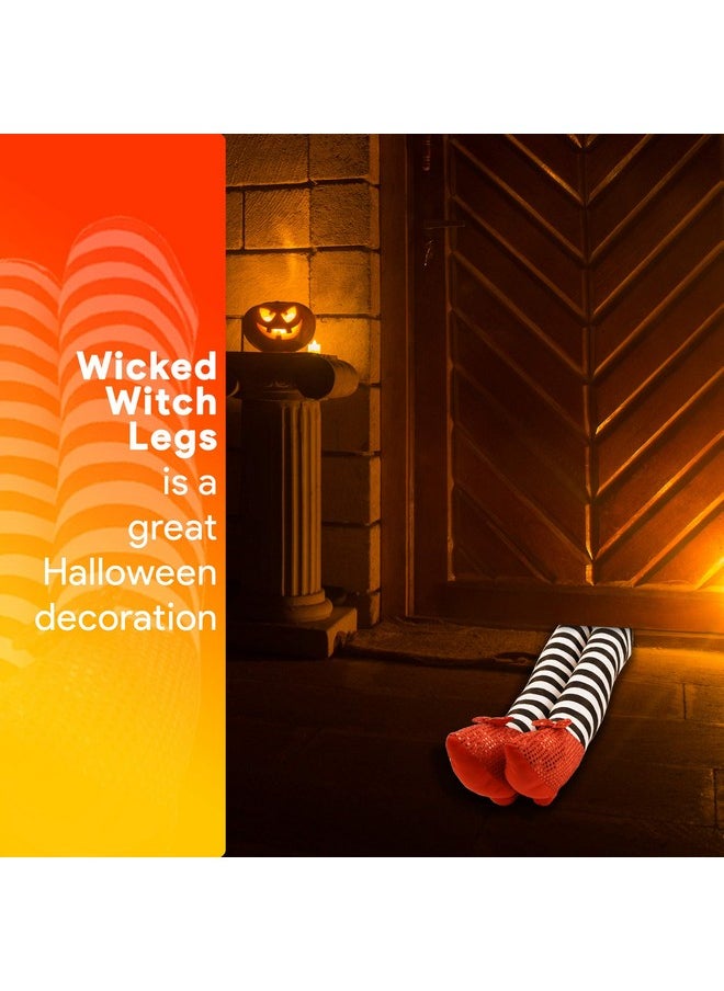 Skeleteen - Wicked Witch Legs Prop Crushed Witches Feet With Ruby Slippers Yard Decoration Props For Outdoor And Indoor - Image 1