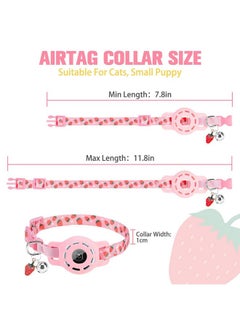 BINGPET Airtag Cat Collar With Bells, Upgraded Safety Elastic Cat Collar With Airtag Cat Collar Holder, AntiLost Cat Collars For Girl Boy Cats, AntiSuffocation Kitty Puppy Collars  - Image 2