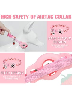 BINGPET Airtag Cat Collar With Bells, Upgraded Safety Elastic Cat Collar With Airtag Cat Collar Holder, AntiLost Cat Collars For Girl Boy Cats, AntiSuffocation Kitty Puppy Collars  - Image 3