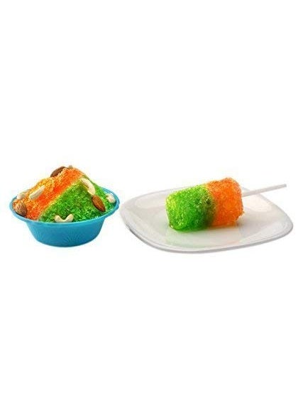 MÇS Milindi Sales Ice Gola Slush Snow Maker Machine SetIce CrusherHandy Product for Summer Indoor Outdoor Manual Home with Reusable 3 Bowl1 Glass 6 Sticks and 1 Dish  - Image 4