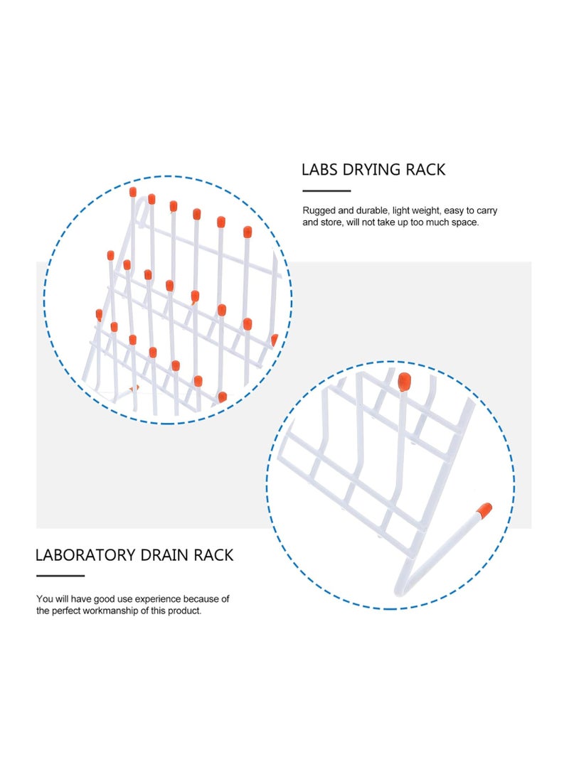 King Mariot - Drip Rack Beaker Drying Rack | Metal Material | Wall-Mounted | Ideal for Lab Glassware and Test Tubes | White Fixture | Practical for Laboratories and Kitchens - Image 1