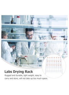 King Mariot Drip Rack Beaker Drying Rack | Metal Material | Wall-Mounted | Ideal for Lab Glassware and Test Tubes | White Fixture | Practical for Laboratories and Kitchens  - Image 4