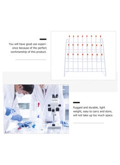 King Mariot Drip Rack Beaker Drying Rack | Metal Material | Wall-Mounted | Ideal for Lab Glassware and Test Tubes | White Fixture | Practical for Laboratories and Kitchens  - Image 5