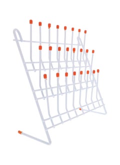 King Mariot Drip Rack Beaker Drying Rack | Metal Material | Wall-Mounted | Ideal for Lab Glassware and Test Tubes | White Fixture | Practical for Laboratories and Kitchens  - Image 1