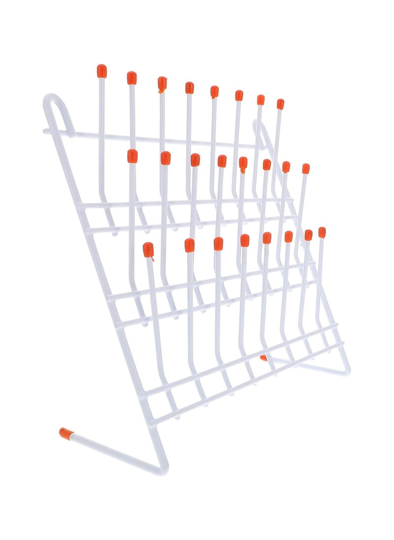 King Mariot - Drip Rack Beaker Drying Rack | Metal Material | Wall-Mounted | Ideal for Lab Glassware and Test Tubes | White Fixture | Practical for Laboratories and Kitchens - Image 1