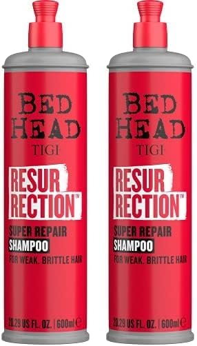 Bed Head by TIGI Resurrection Repair Shampoo Ideal for Dry Damaged Hair 600ml Pack of 2