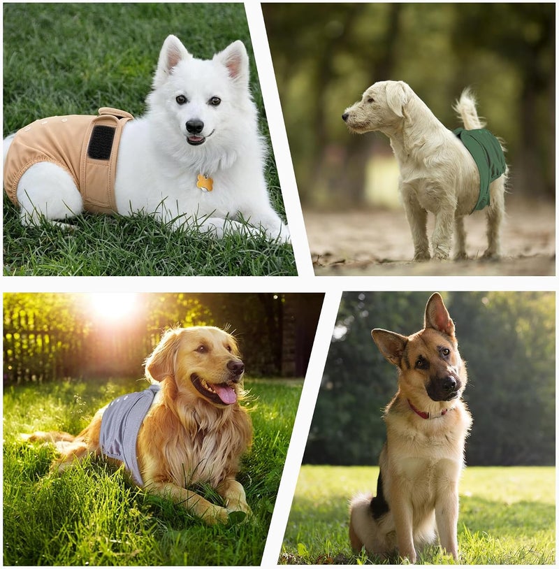 ZINGTERRA Dog Diapers 5 Pack,Washable Female Diaper for Doggie,Highly Absorbent Dog Diaper,Adjustable Leakproof Puppy Diapers Skirt for Heat,Incontinence,Period Doggy Nappies - Image 3