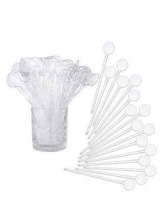 SYOSI Disposable Cocktail Swizzle Sticks, Clear Plastic Stirrers with Disc Top 7 Inches Drinks Mixing Rod for Coffee Cocktail Beverage (50Pcs) - pzsku/Z32542E296BA6504C2627Z/45/_/1683616531/325ed434-1f17-48d3-9ad6-3c273a1b26e8