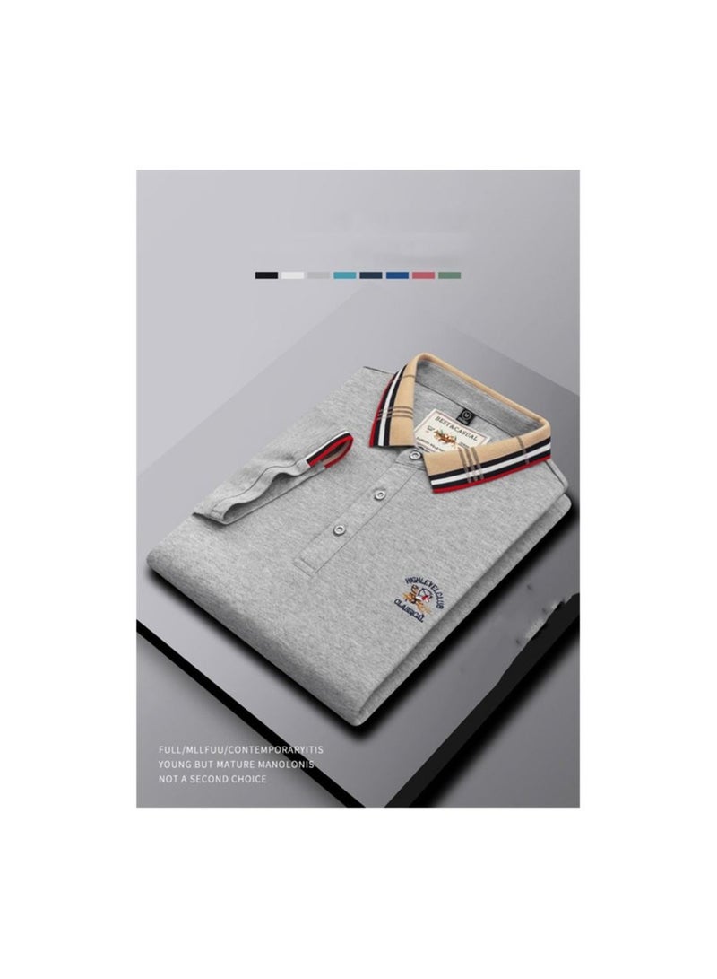 Summer New Casual Loose Embroidered Short Sleeve Men's Polo Shirt - Image 2